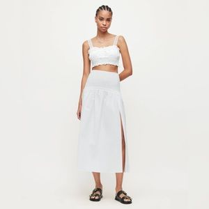 All Saints Alex Gathered Maxi Skirt